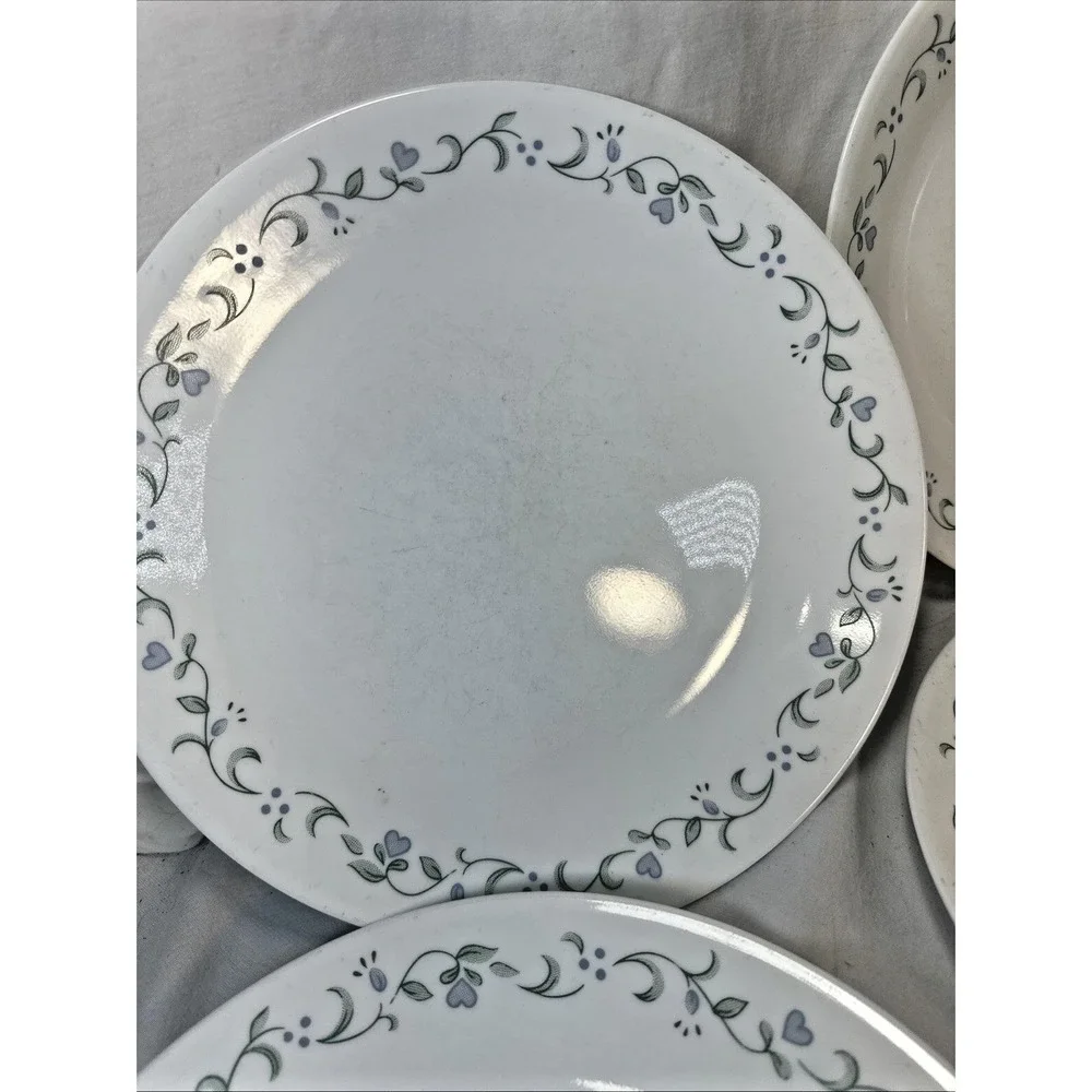 Vintage Set of 6 Corning Ware Corelle Country Cottage Dinner Plates 10.25'' EVC